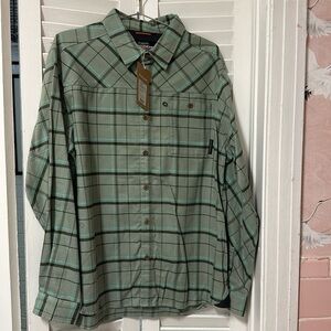 Grundens’s sms Steelhead flannel shirt size L NWT